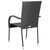 Stackable Outdoor Chairs 6 pcs Poly Rattan Black