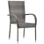 Stackable Outdoor Chairs 6 pcs Grey Poly Rattan