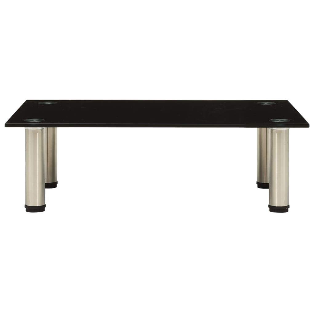 TV Stand Black 60x35x17 cm Tempered Glass