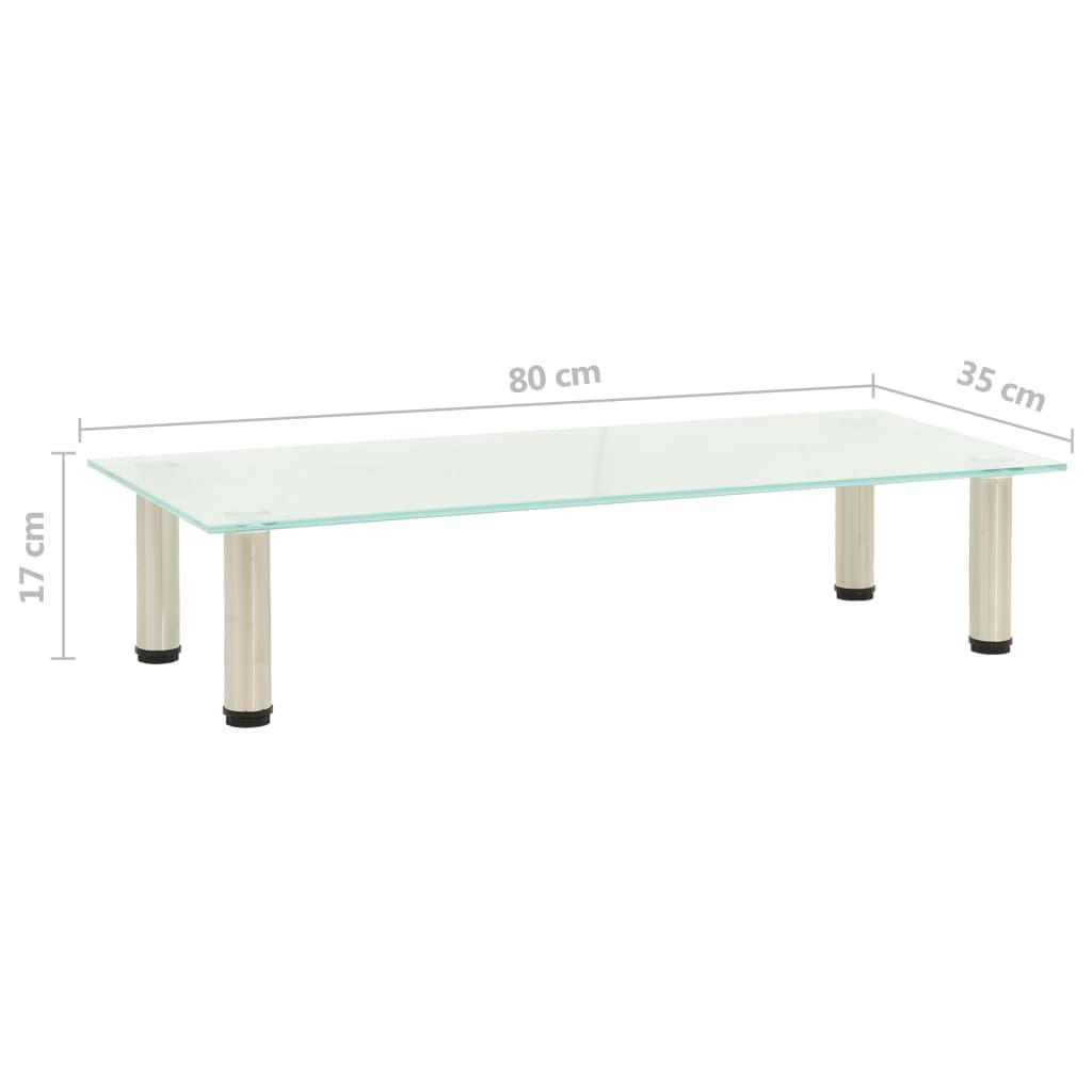 TV Stand Frosted 80x35x17 cm Tempered Glass