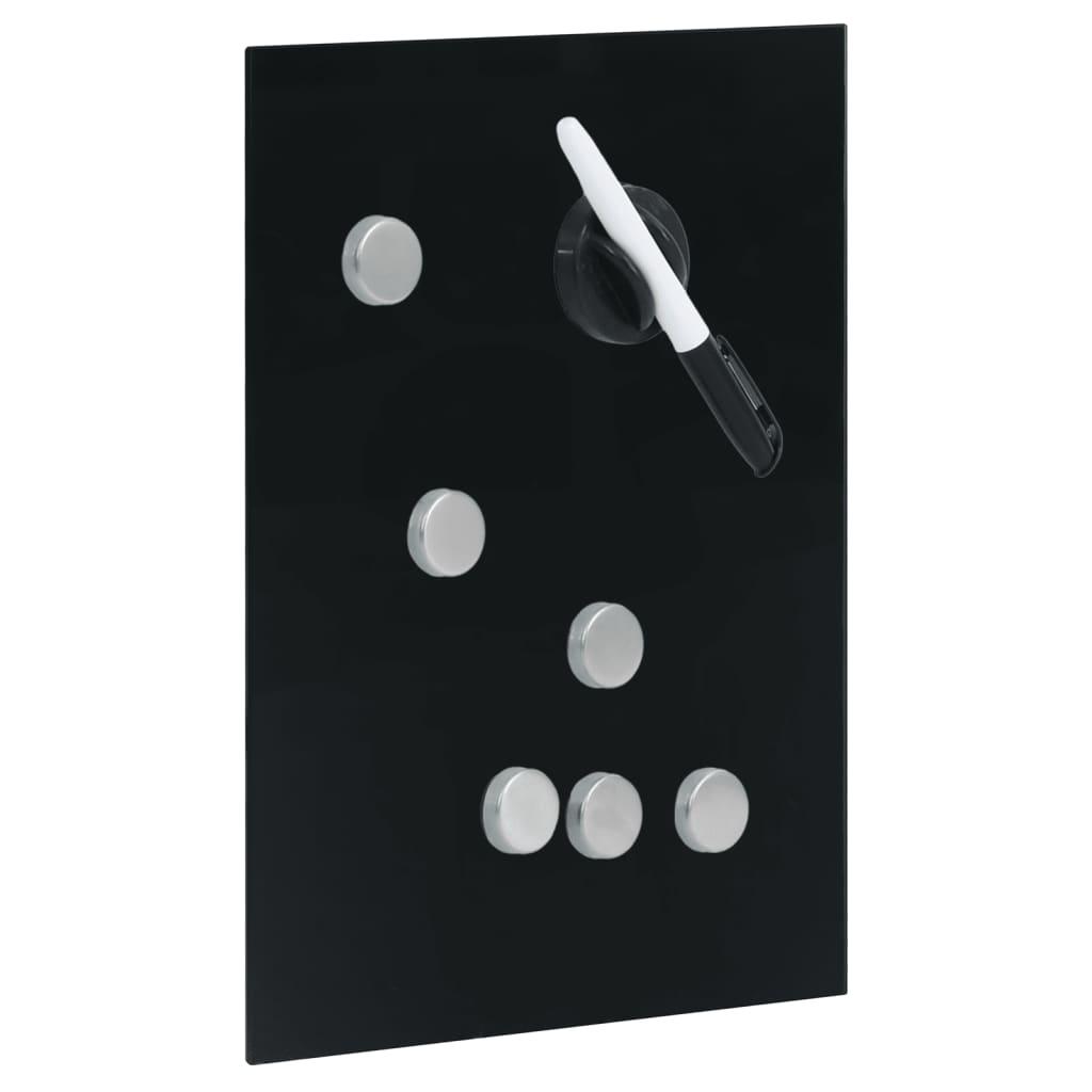 Key Box with Magnetic Board Black 30x20x4 cm