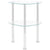 2-Tier Side Table Transparent 38x38x50 cm Tempered Glass