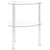 2-Tier Side Table Transparent 38x38x50 cm Tempered Glass