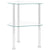 2-Tier Side Table Transparent 38x38x50 cm Tempered Glass