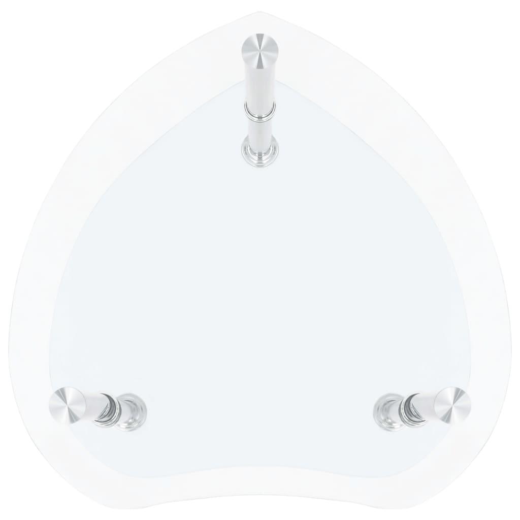 2-Tier Side Table Transparent 38x38x50 cm Tempered Glass