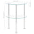 2-Tier Side Table Transparent 38x38x50 cm Tempered Glass