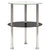 2-Tier Side Table Transparent & Black 38 cm Tempered Glass