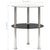 2-Tier Side Table Transparent & Black 38 cm Tempered Glass