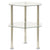 2-Tier Side Table Transparent 38x38x50 cm Tempered Glass