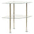 2-Tier Side Table Transparent 38x38x50 cm Tempered Glass