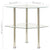 2-Tier Side Table Transparent 38x38x50 cm Tempered Glass