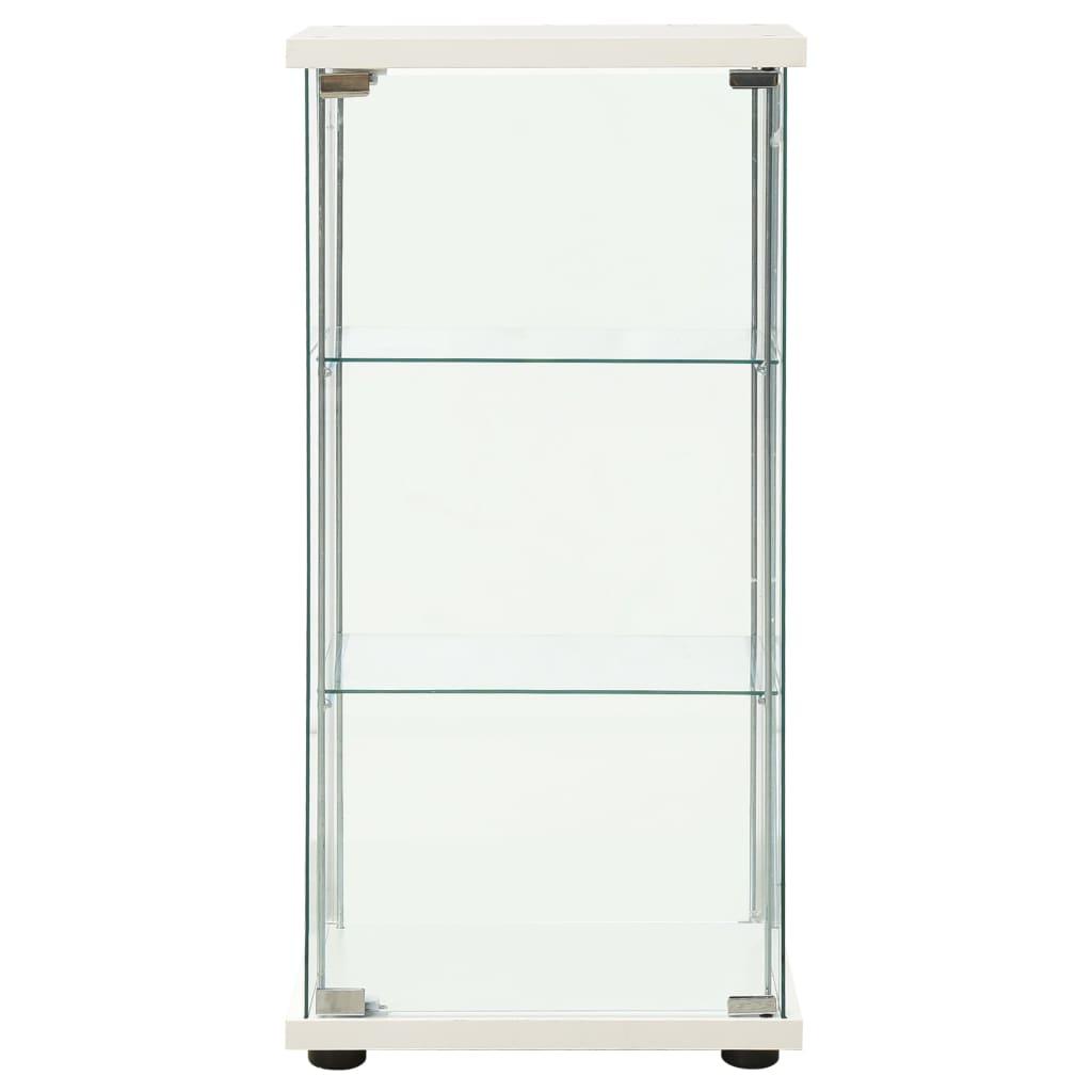 Storage Cabinet Tempered Glass White