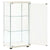 Storage Cabinet Tempered Glass White