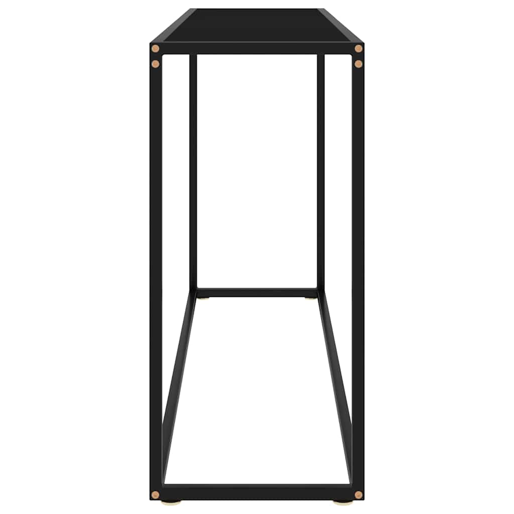 Console Table Black 120x35x75 cm Tempered Glass