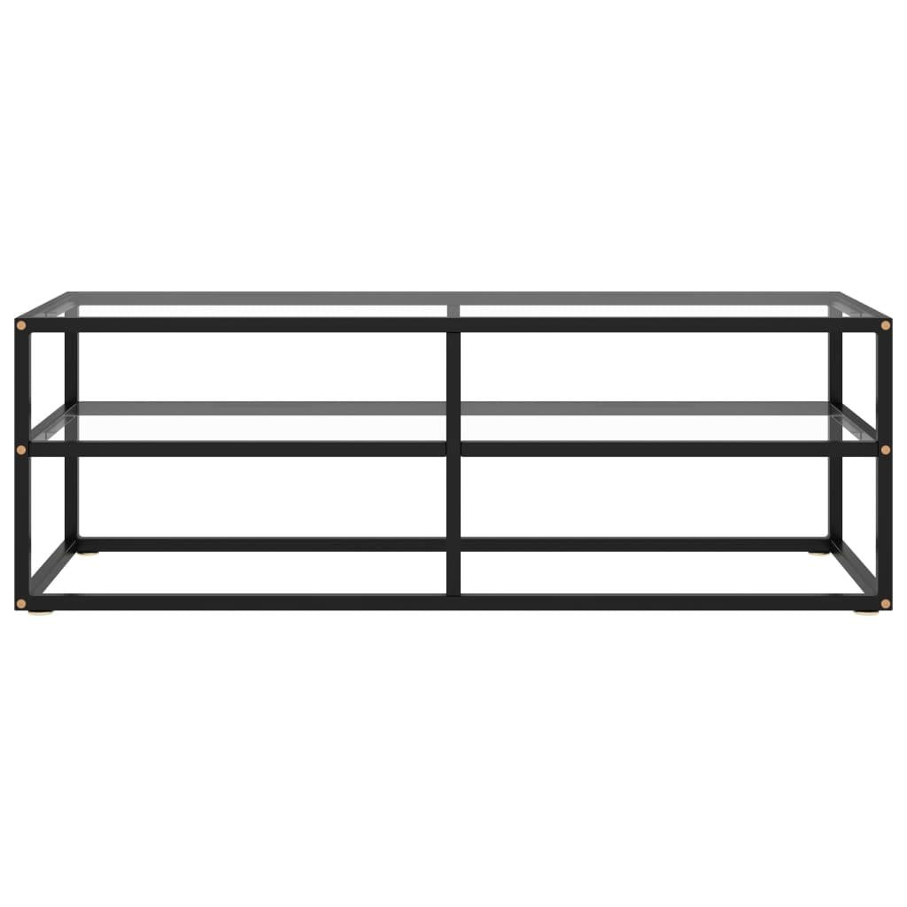 TV Cabinet Black with Tempered Glass 120x40x40 cm