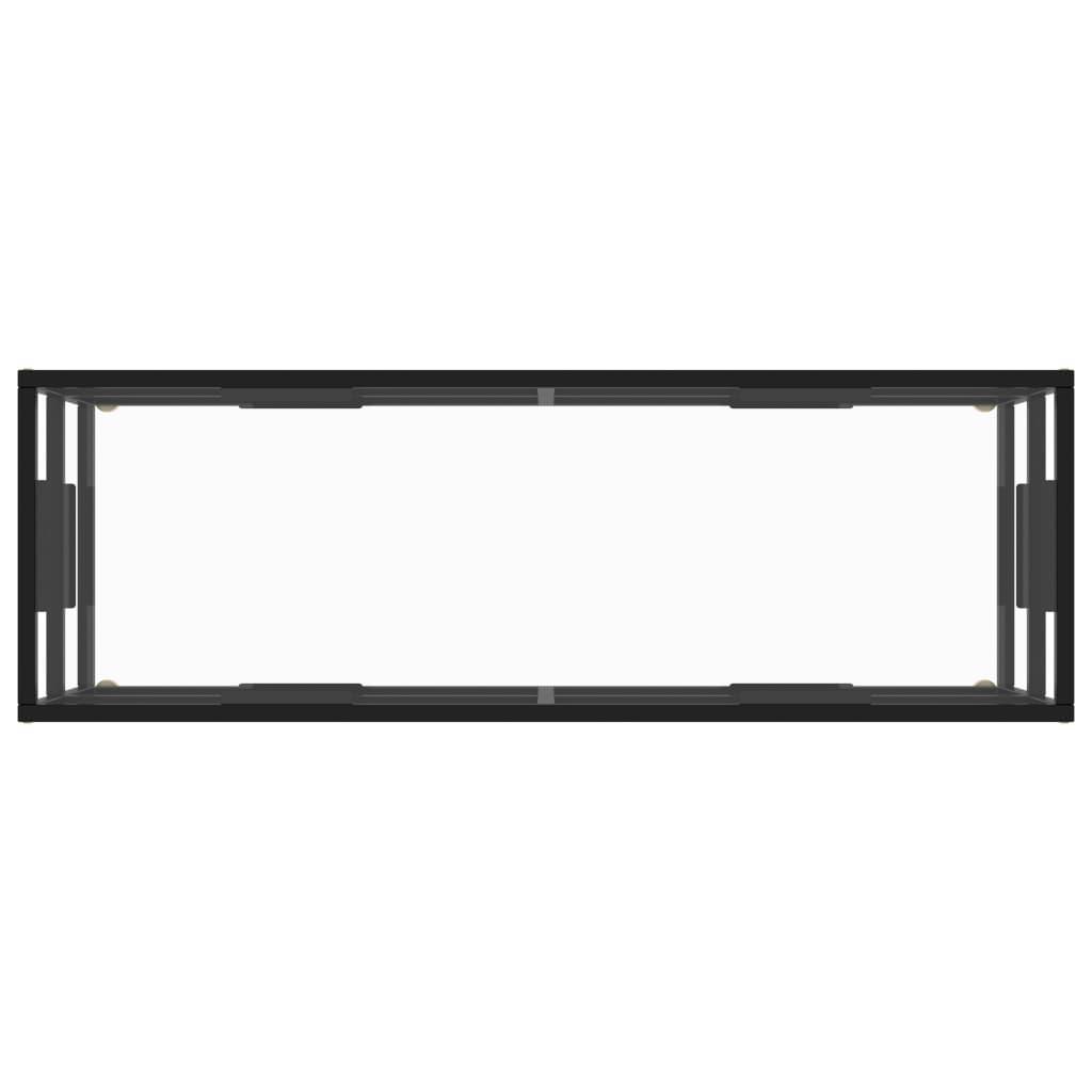 TV Cabinet Black with Tempered Glass 120x40x40 cm