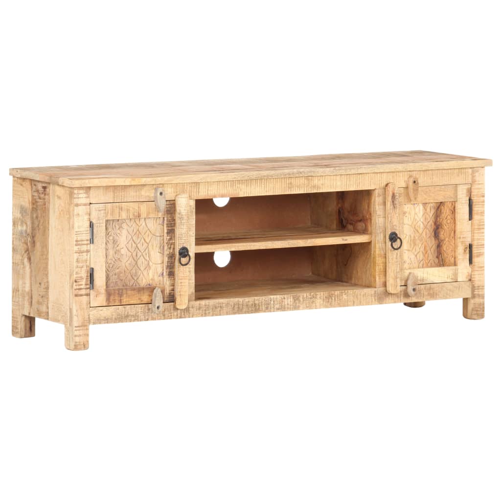 TV Cabinet 120x30x40 cm Rough Mango Wood