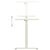 Manual Height Adjustable Standing Desk Frame Hand Crank White