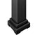 Classic Square Pillar Plant Stand Black 17x17x66 cm MDF