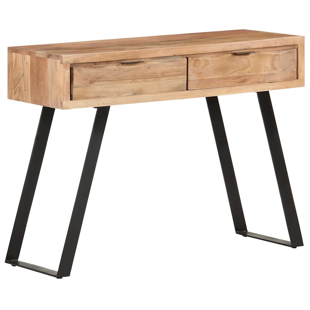 Console Table 100x35x76 cm Solid Acacia Wood with Live Edges