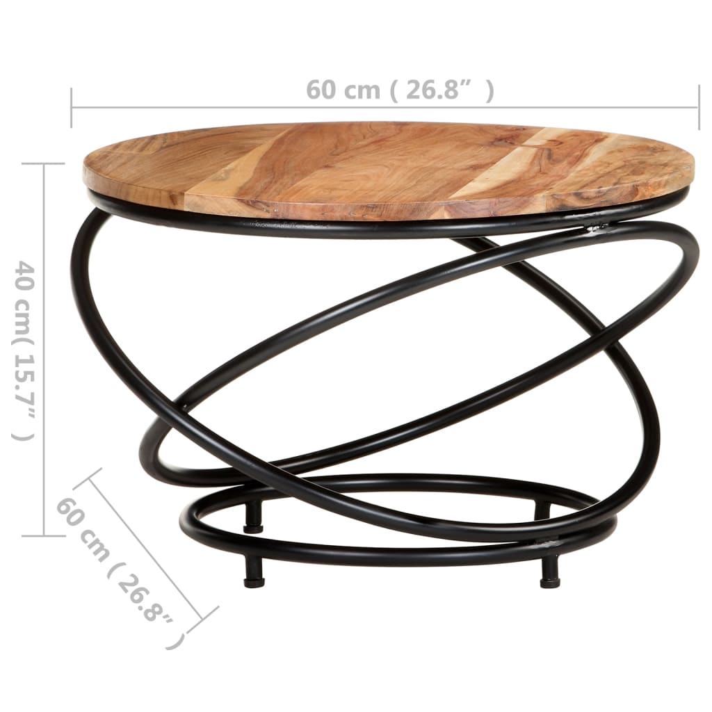 Coffee Table 60x60x40 cm Solid Acacia Wood