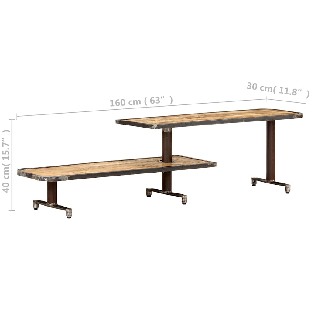 TV Cabinet 160x30x40 cm Solid Mango Wood
