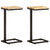 Side Tables 2 pcs 31.5x24.5x64.5 cm Rough Mango Wood