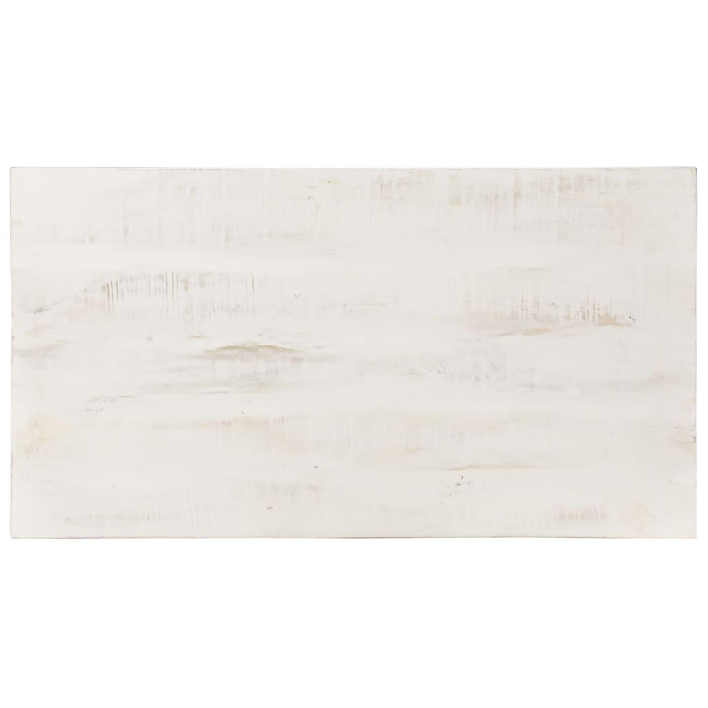 Coffee Table White 110x60x45 cm Solid Mango Wood