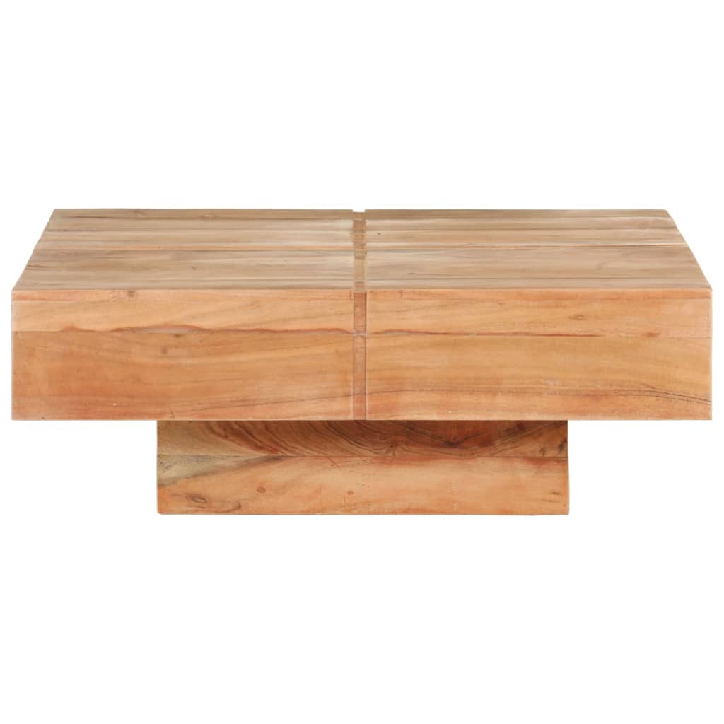 Coffee Table 80x80x28 cm Solid Acacia Wood