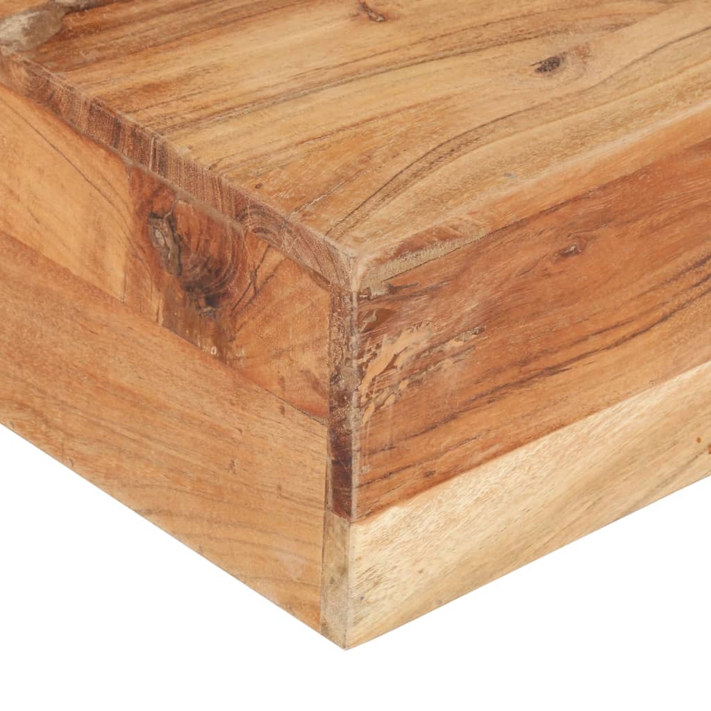 Coffee Table 80x80x28 cm Solid Acacia Wood