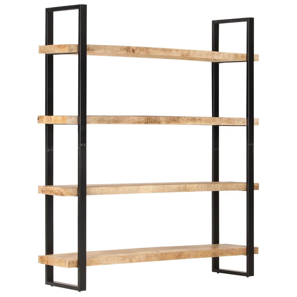 4-Tier Bookcase 160x40x180 cm Rough Mango Wood