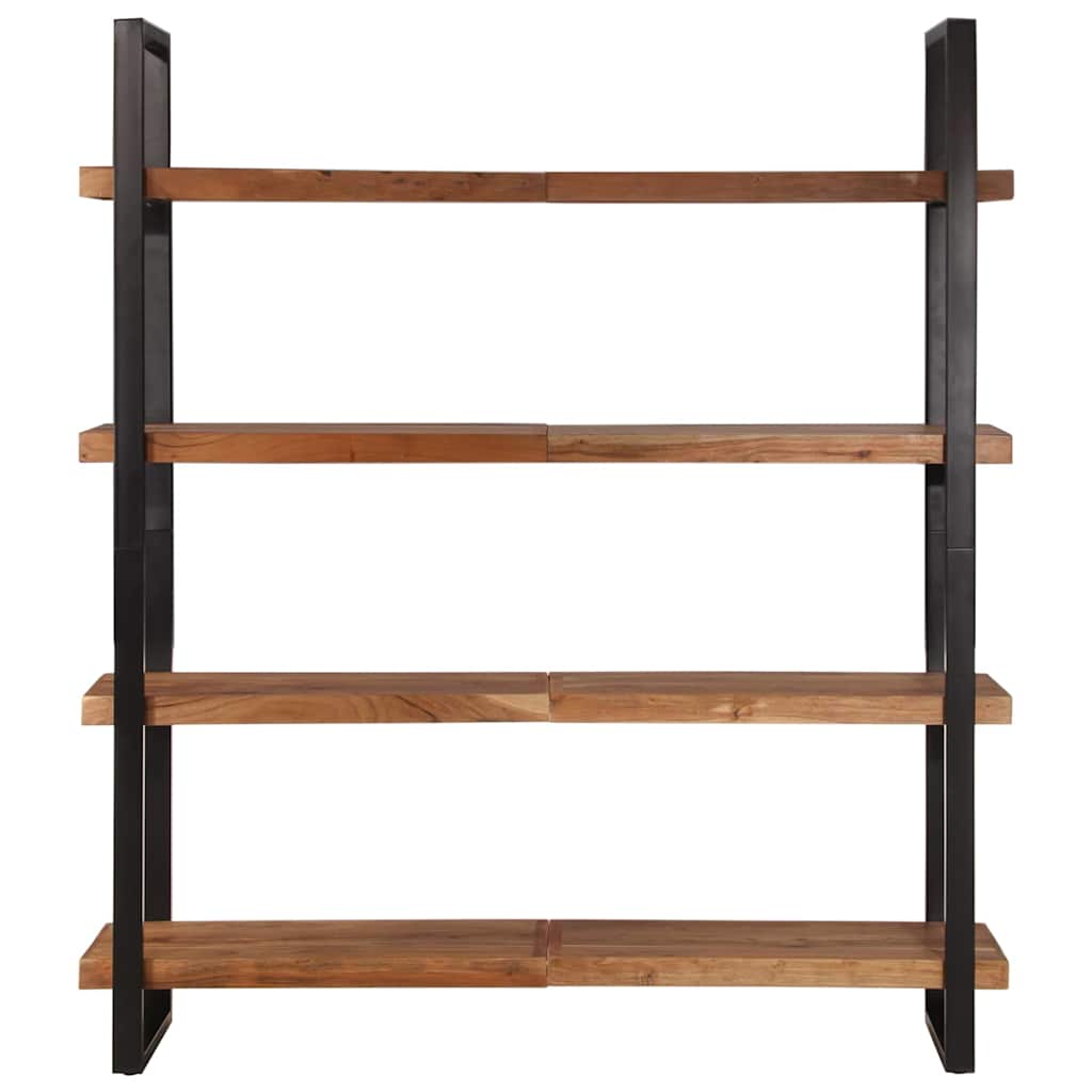 4-Tier Bookcase 160x40x180 cm Solid Acacia Wood