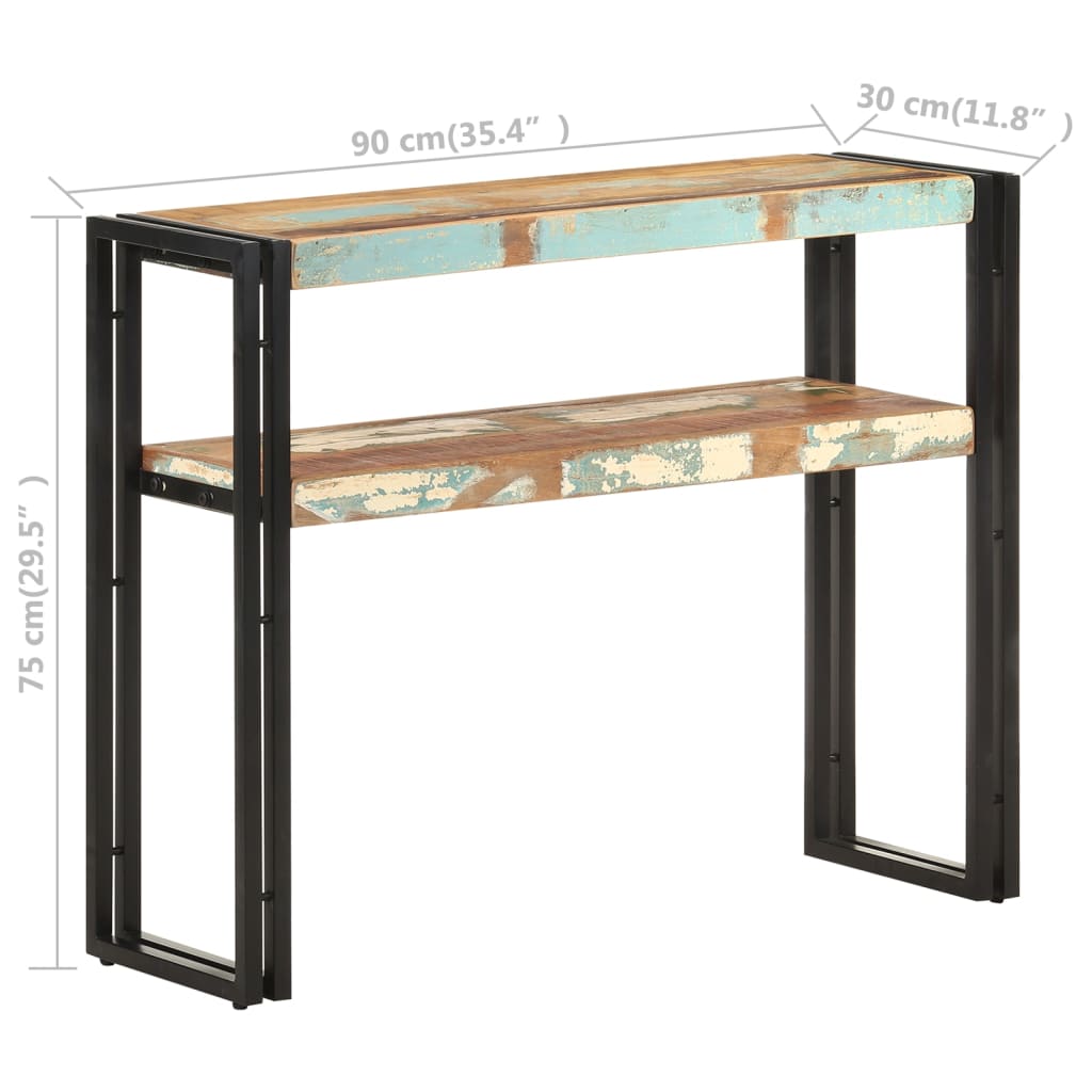 Console Table 90x30x75 cm Solid Reclaimed Wood