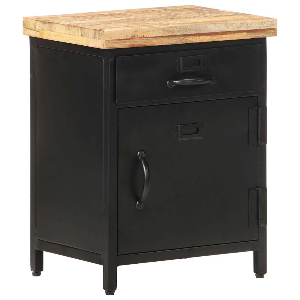 Bedside Cabinet 40x30x52 cm Rough Mango Wood