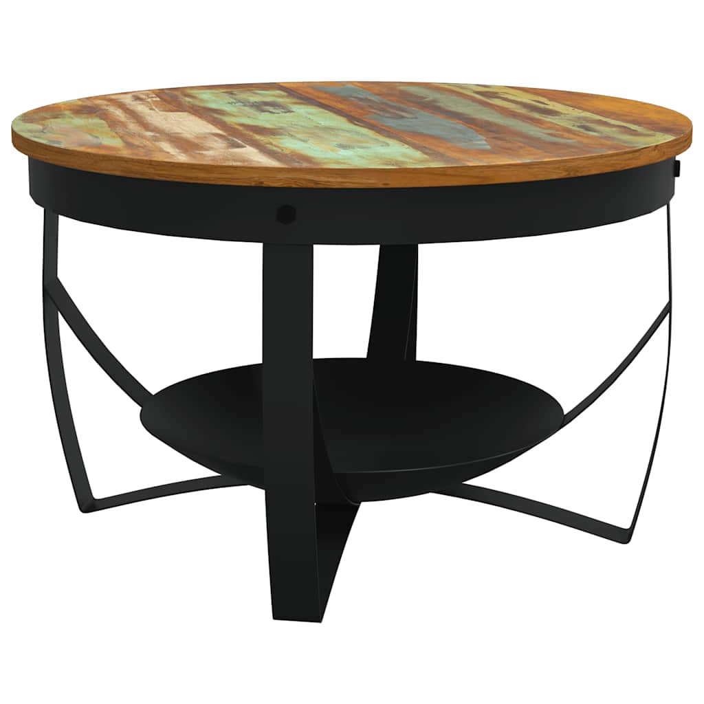Coffee Table Ø68x43 cm Solid Reclaimed Wood