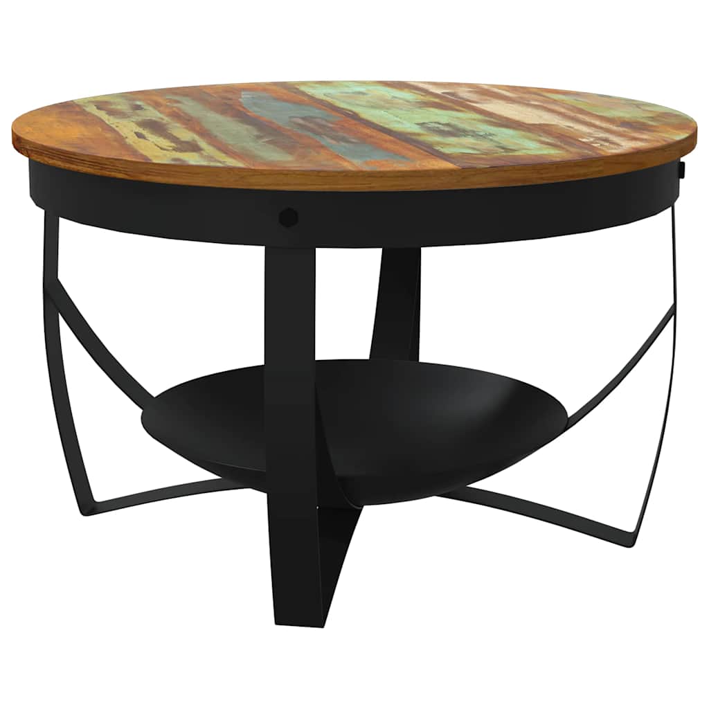Coffee Table Ø68x43 cm Solid Reclaimed Wood
