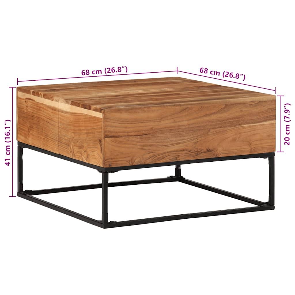 Coffee Table 68x68x41 cm Solid Acacia Wood