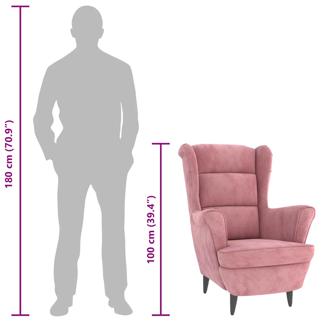 Armchair Pink Velvet