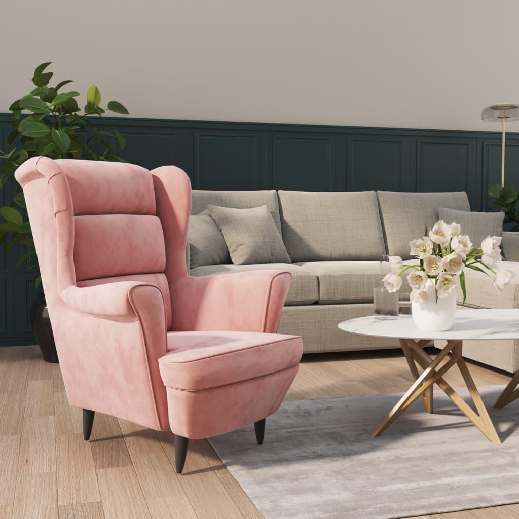 Armchair Pink Velvet