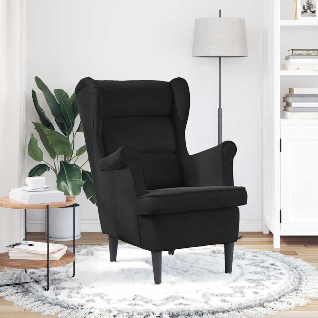 Armchair Black Velvet