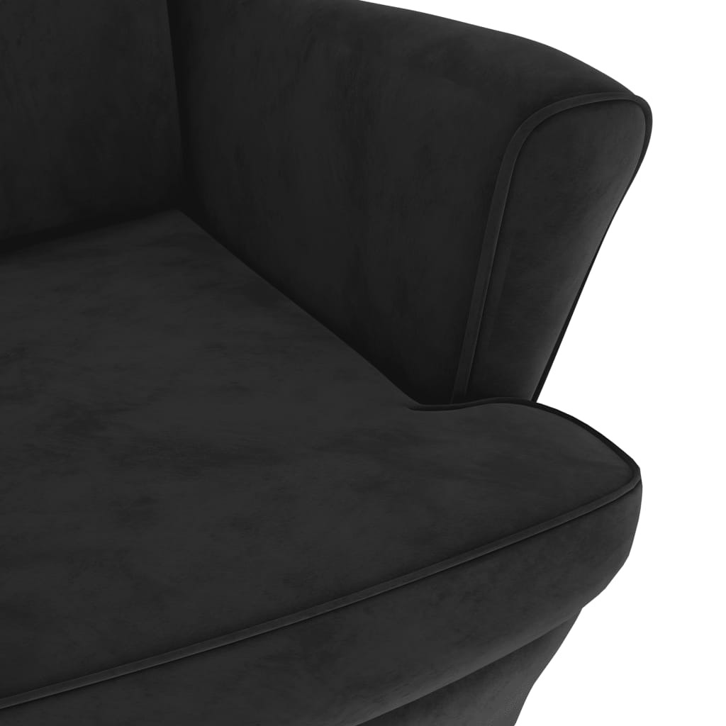 Armchair Black Velvet