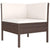 3 Piece Garden Lounge Set with Cushions Poly Rattan Brown