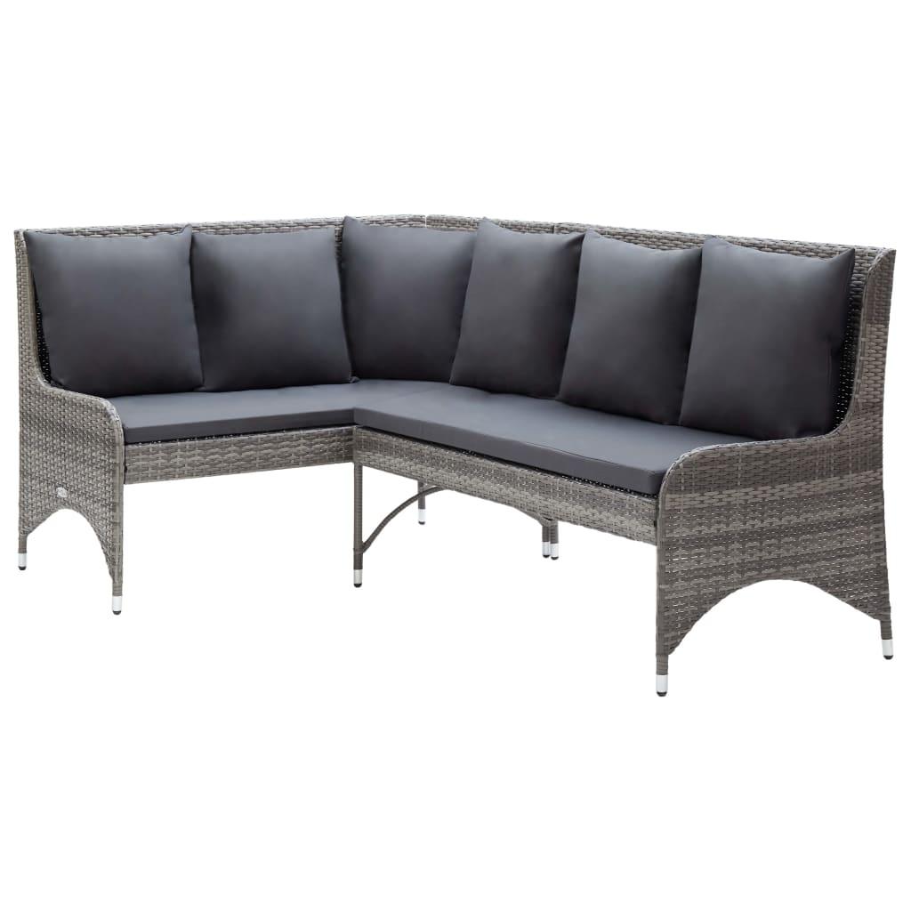 Garden Corner Sofas 2 pcs Poly Rattan Grey