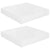 Floating Wall Shelves 2 pcs High Gloss White 23x23.5x3.8 cm MDF