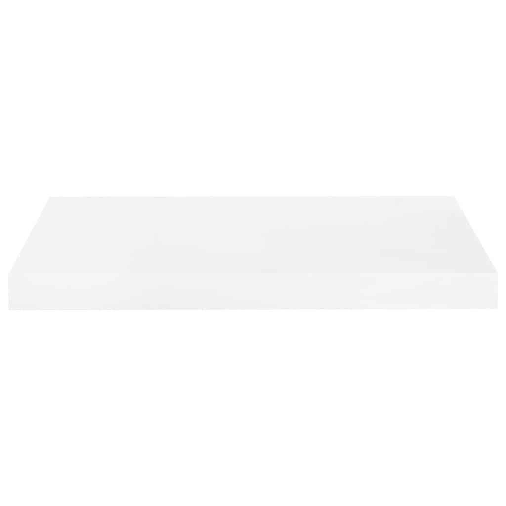 Floating Wall Shelf High Gloss White 50x23x3.8 cm MDF