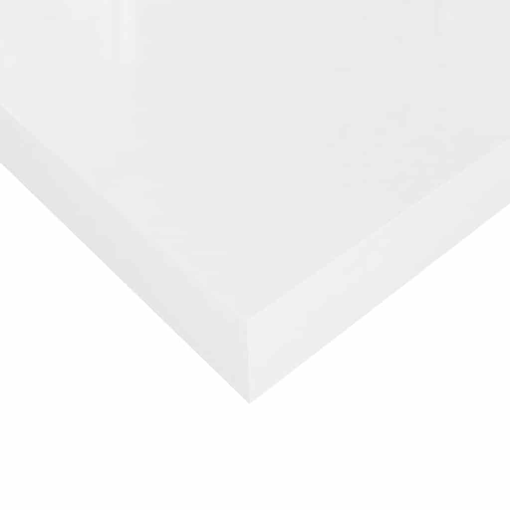Floating Wall Shelf High Gloss White 50x23x3.8 cm MDF