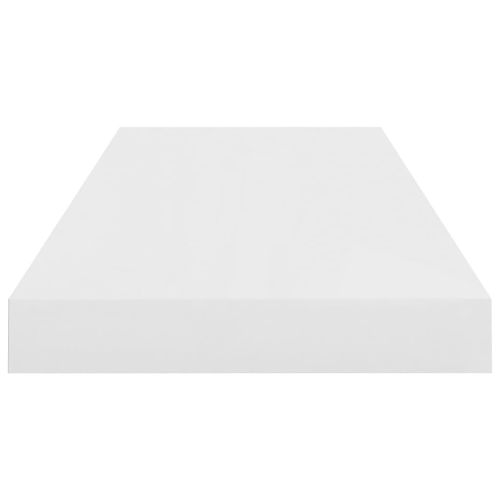 Floating Wall Shelves 4 pcs High Gloss White 60x23.5x3.8 cm MDF