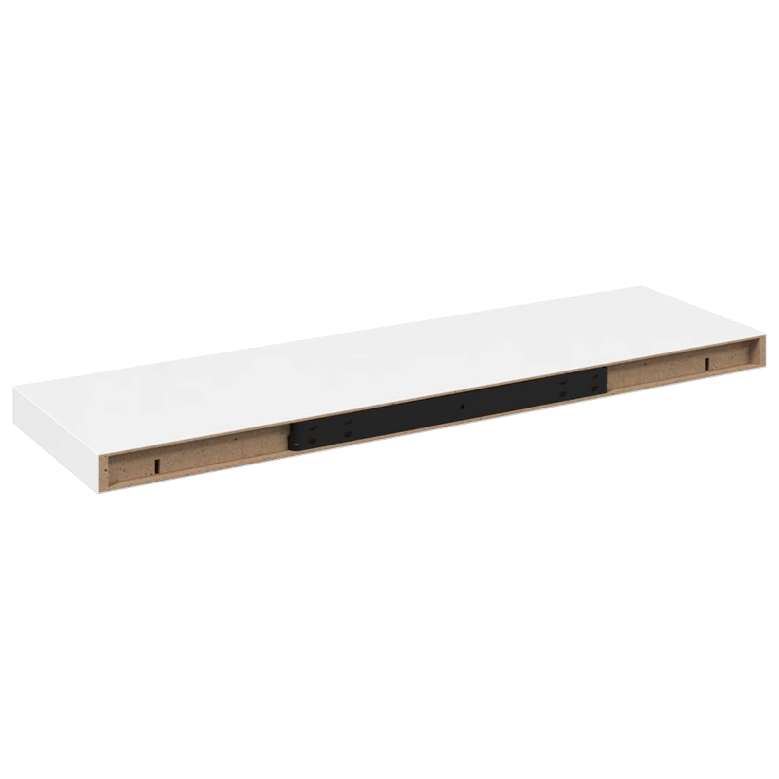 Floating Wall Shelf High Gloss White 80x23.5x3.8 cm MDF