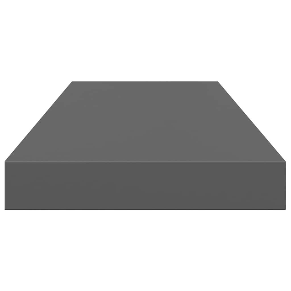 Floating Wall Shelf High Gloss Grey 60x23.5x3.8 cm MDF