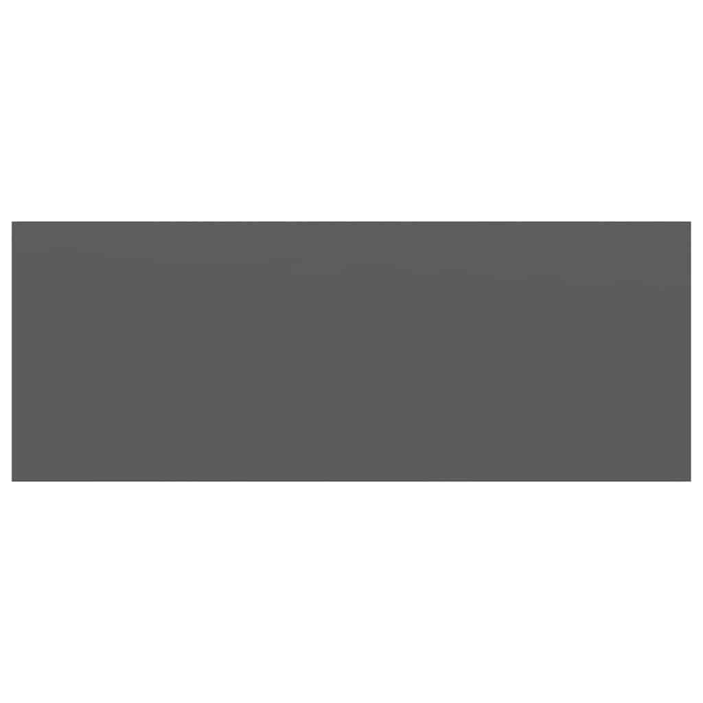 Floating Wall Shelves 2 pcs High Gloss Grey 60x23.5x3.8 cm MDF